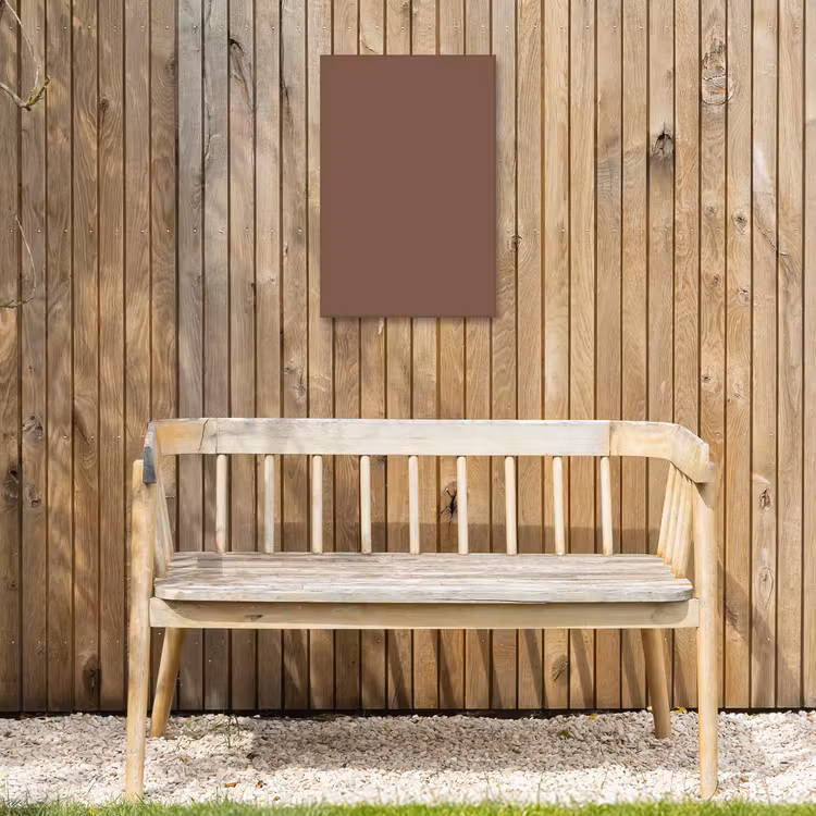 Muted - Chestnut - Bruin Tuinposter op houten frame 2 cm dik klein 841 -sfeer4