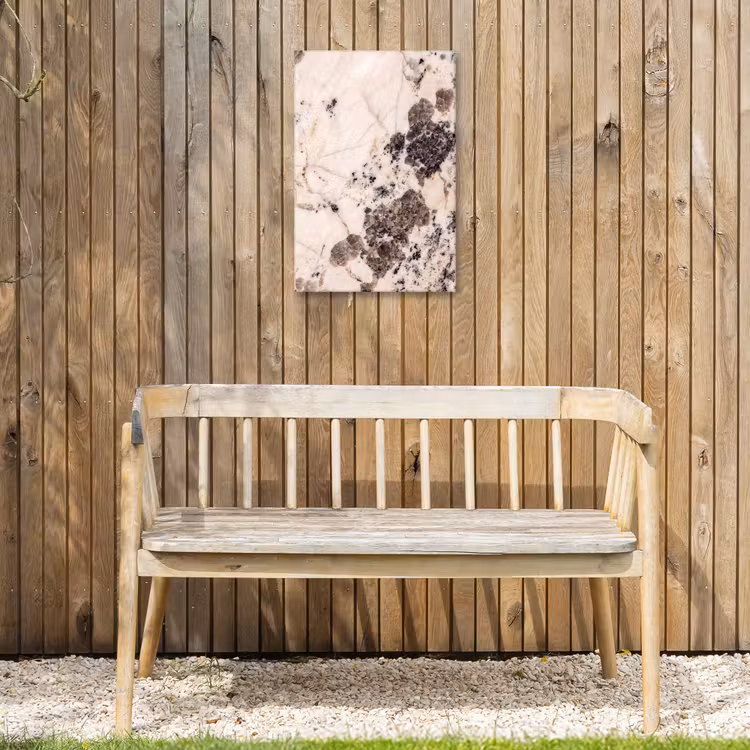Natuursteen - Patroon - Abstract - Beige - Grijs Tuinposter op houten frame 2 cm dik klein -sfeer4