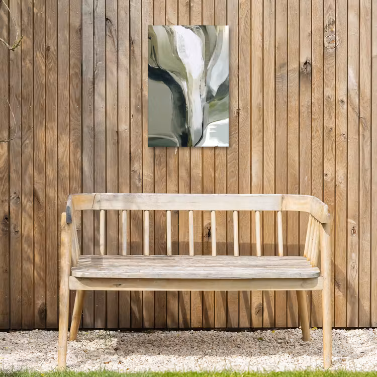 Natuur - Abstract - Groen - Penseelstreken Tuinposter op houten frame 2 cm dik klein -sfeer4