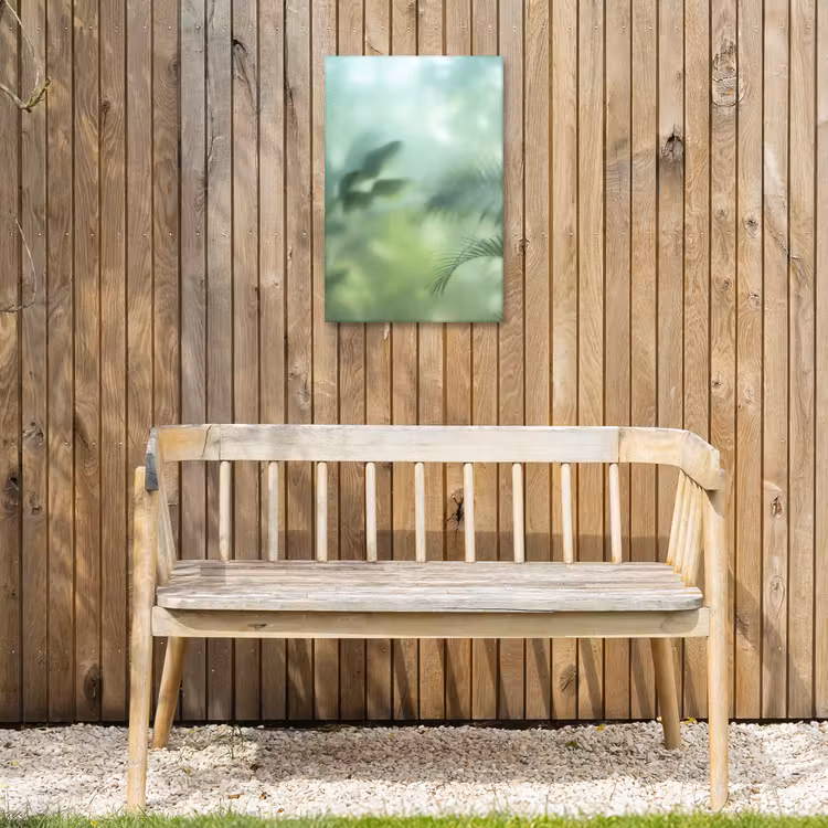 Natuur - Vervaagd - Groen - Abstract - Modern Tuinposter op houten frame 2 cm dik klein -sfeer4