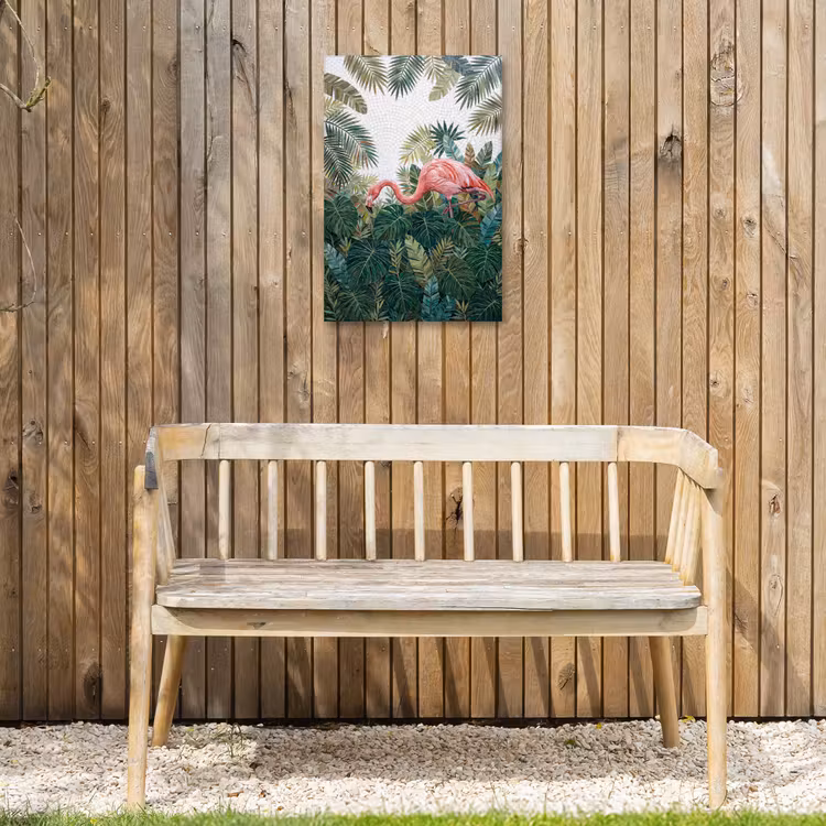Natuur - Bladeren - Abstract - Groen - Vogel Tuinposter op houten frame 2 cm dik klein -sfeer4