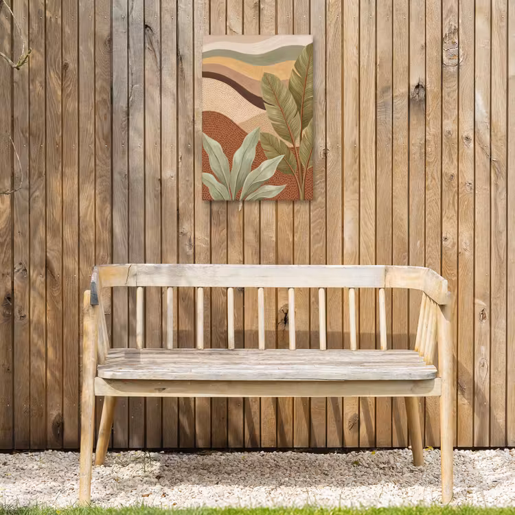 Natuur - Bladeren - Landschap - Abstract - Aardetinten Tuinposter op houten frame 2 cm dik klein -sfeer4