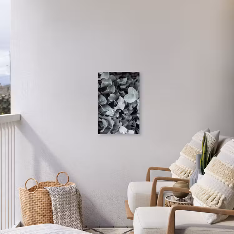 Natuur - Planten - Eucalyptus - Bladeren Tuinposter op houten frame 2 cm dik klein -sfeer1