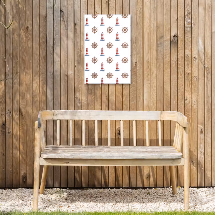 Nautisch - Klassiek - Rood Tuinposter op houten frame 2 cm dik klein 841 -sfeer4