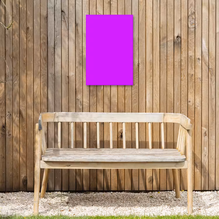 Neon - Orchid - Paars Tuinposter op houten frame 2 cm dik klein 841 -sfeer4