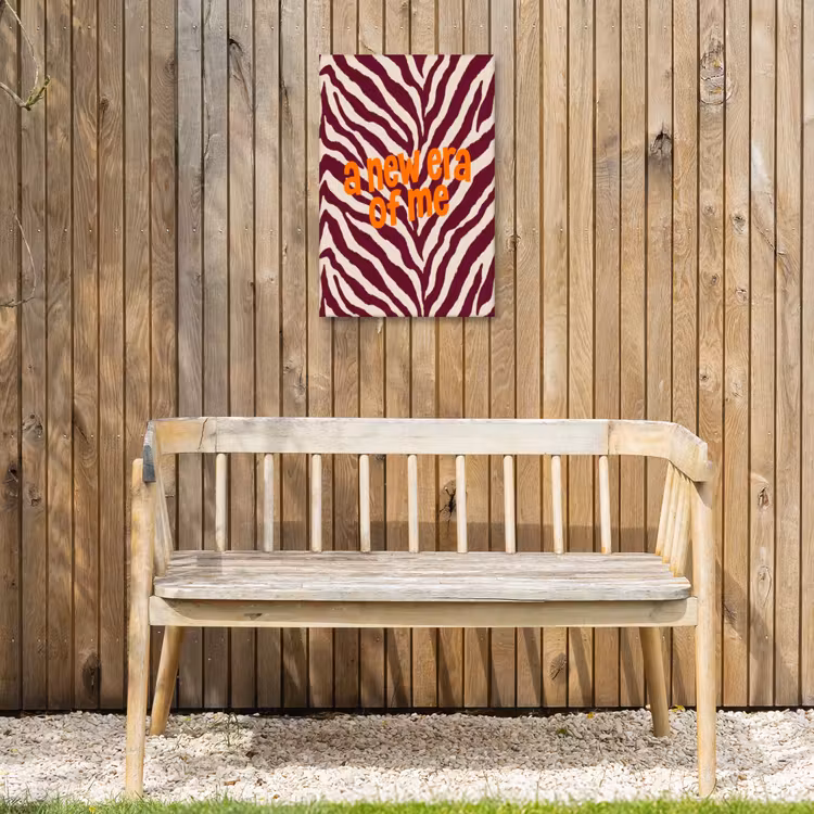 New era - Bordeaux - Zebraprint Tuinposter op houten frame 2 cm dik klein -sfeer4