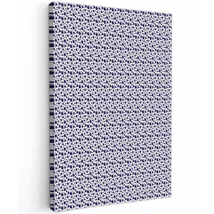 Oceaan - Bubbel - Blauw - Wit Tuinposter op houten frame 2 cm dik klein 841 -3d