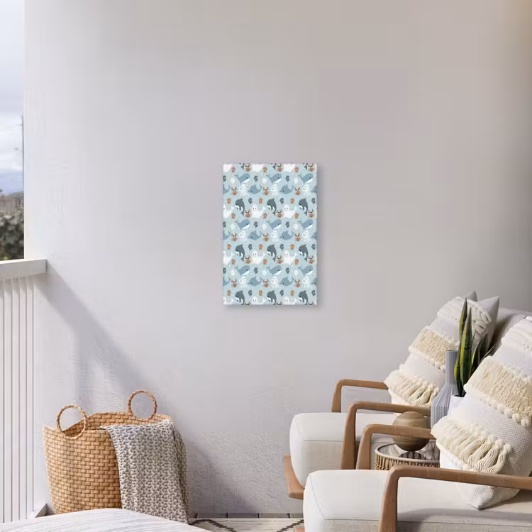 Oceaan - Walvis - Zeehond - Krab Tuinposter op houten frame 2 cm dik klein 841 -sfeer1