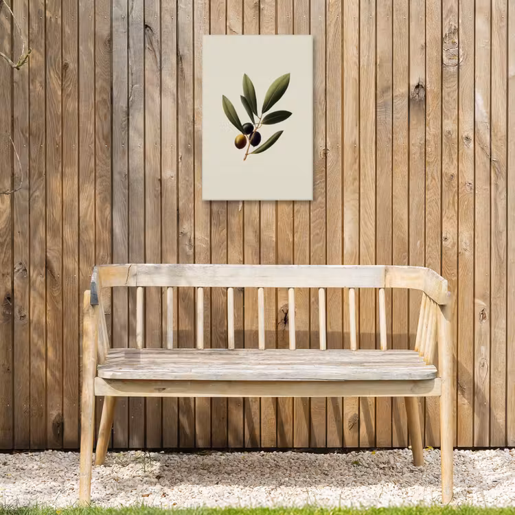 Olijftak - Donkergroen - Olijven Tuinposter op houten frame 2 cm dik klein -sfeer4