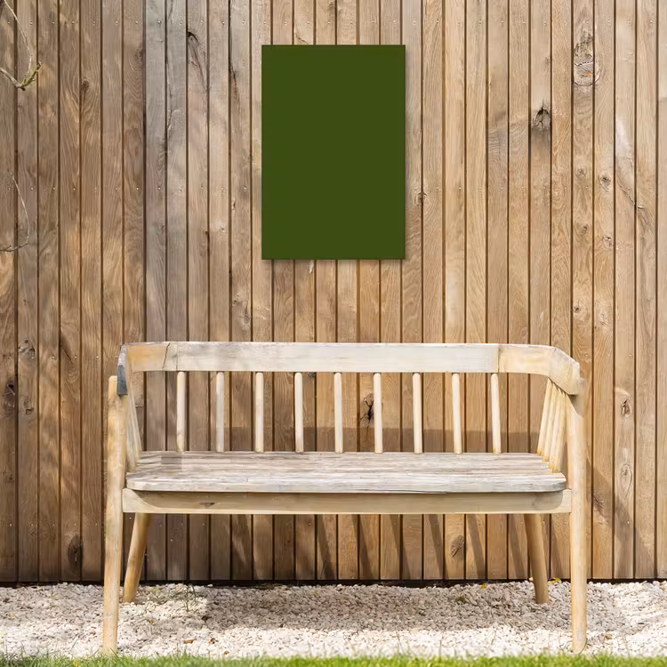 Olive - Drab - Groen Tuinposter op houten frame 2 cm dik klein 841 -sfeer4