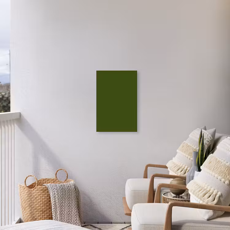 Olive - Drab - Groen Tuinposter op houten frame 2 cm dik klein 841 -sfeer1