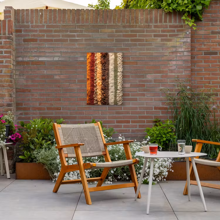Banen - Verticaal - Kruiden - Variatie Tuinposter op houten frame 2 cm dik klein -sfeer3