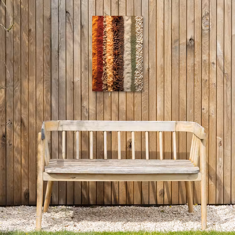 Banen - Verticaal - Kruiden - Variatie Tuinposter op houten frame 2 cm dik klein -sfeer4