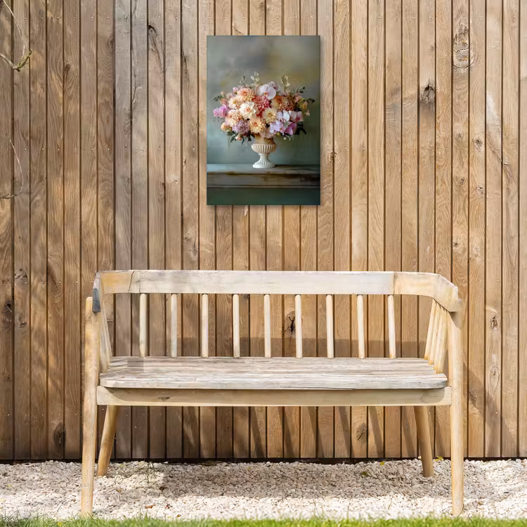 Orchidee - Boeket - Vaas - Bloemen Tuinposter op houten frame 2 cm dik klein -sfeer4
