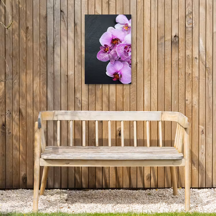 Orchidee - Bloemen - Roze - Flora Tuinposter op houten frame 2 cm dik klein -sfeer4