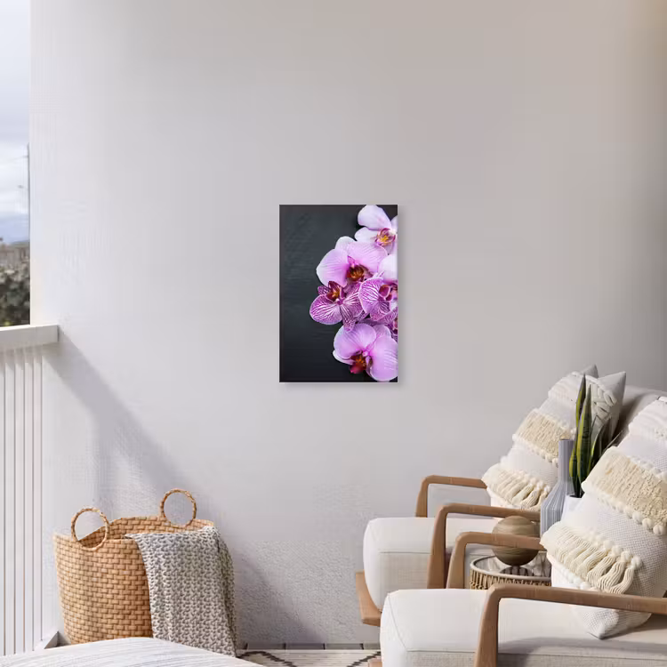 Orchidee - Bloemen - Roze - Flora Tuinposter op houten frame 2 cm dik klein -sfeer1