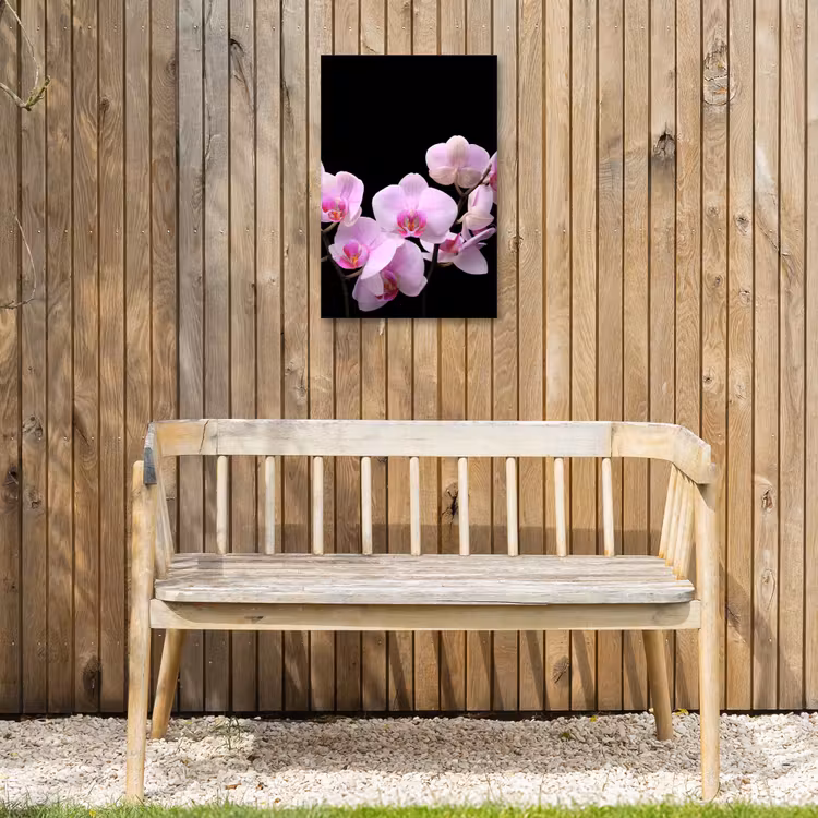 Orchidee - Bloemen - Roze - Flora Tuinposter op houten frame 2 cm dik klein -sfeer4