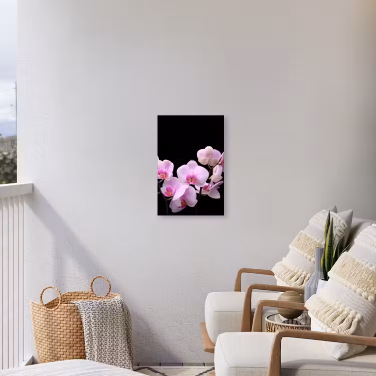 Orchidee - Bloemen - Roze - Flora Tuinposter op houten frame 2 cm dik klein -sfeer1