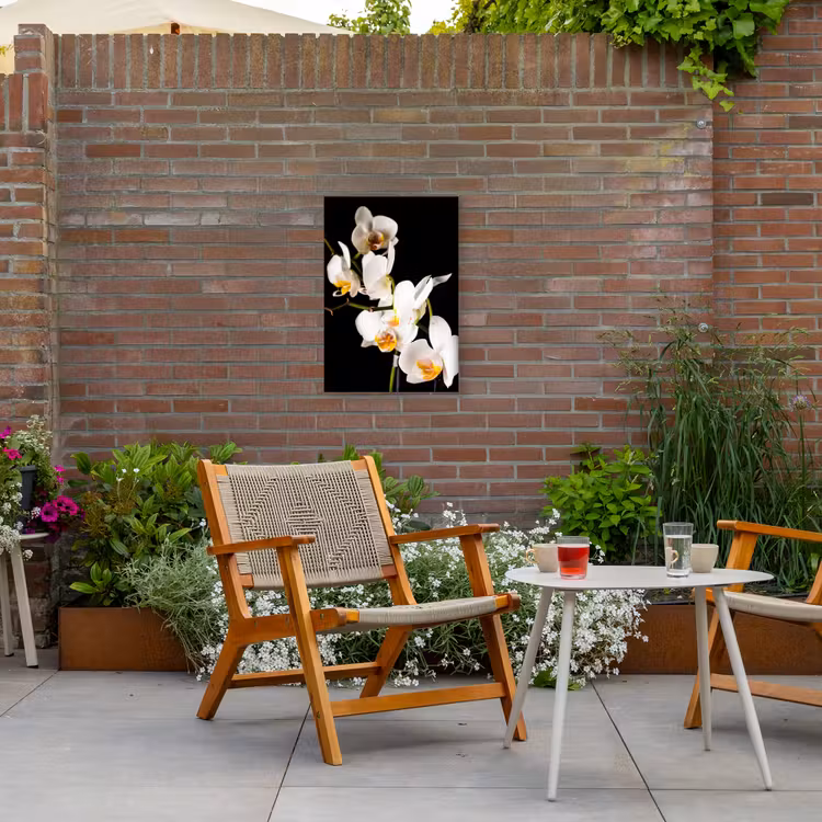 Orchidee - Bloemen - Planten - Botanisch Tuinposter op houten frame 2 cm dik klein -sfeer3