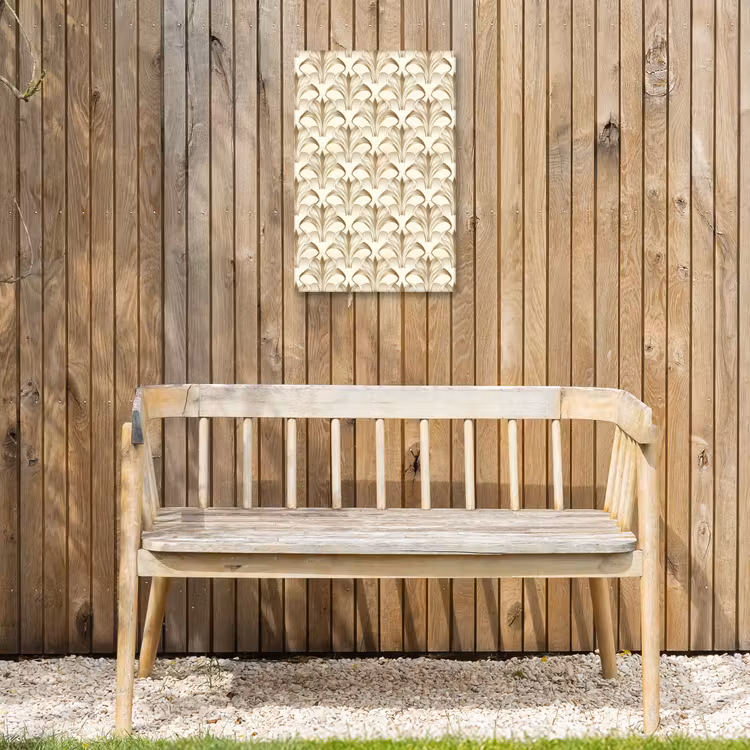 Ornament - Barok - Goud Tuinposter op houten frame 2 cm dik klein 841 -sfeer4