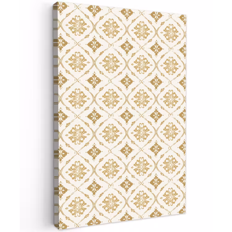 Ornament - Klassiek - Goud Tuinposter op houten frame 2 cm dik klein 841 -3d