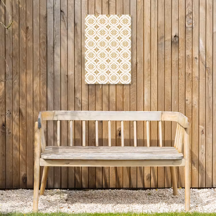 Ornament - Klassiek - Goud Tuinposter op houten frame 2 cm dik klein 841 -sfeer4