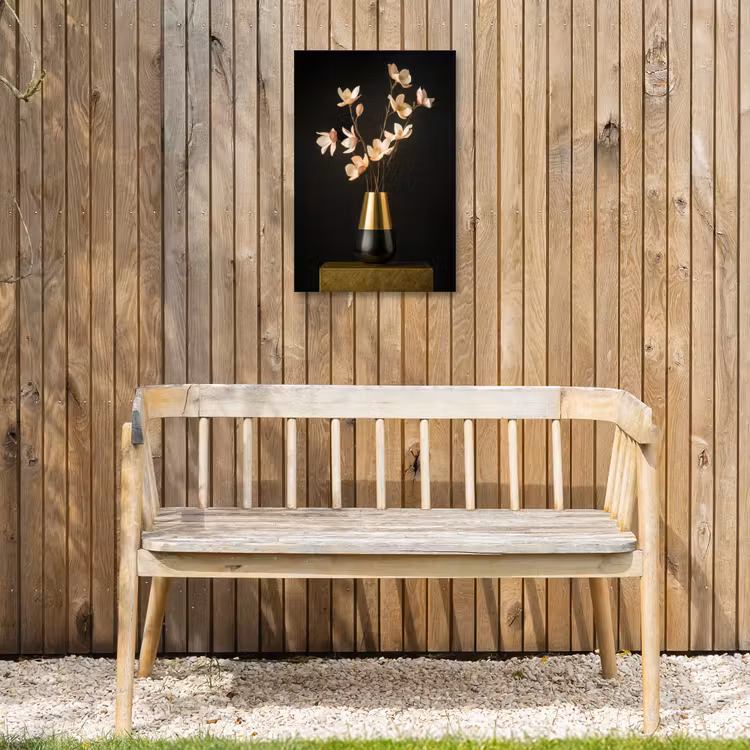 Sierlijk - Boeket - Goud - Vaas Tuinposter op houten frame 2 cm dik klein -sfeer4