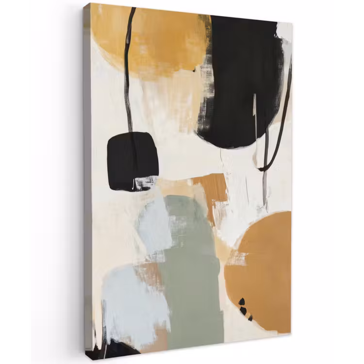 Paint - Abstract - Kleuren Tuinposter op houten frame 2 cm dik klein -3d