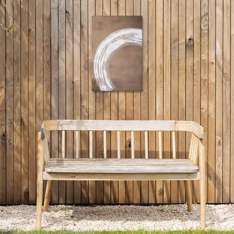 Verf - Bruin - Japandi Tuinposter op houten frame 2 cm dik klein -sfeer4