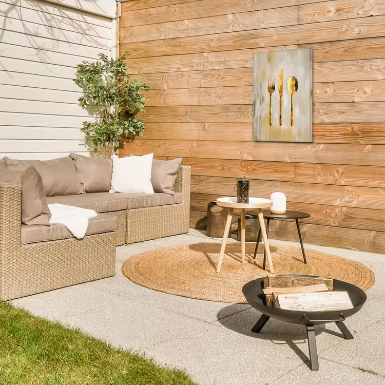 Verf - Goud - Bestek Tuinposter op houten frame 2 cm dik klein -sfeer2