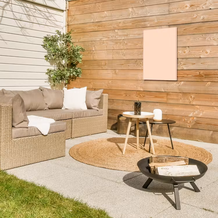 Pale - Peach - Nude Tuinposter op houten frame 2 cm dik klein 841 -sfeer2