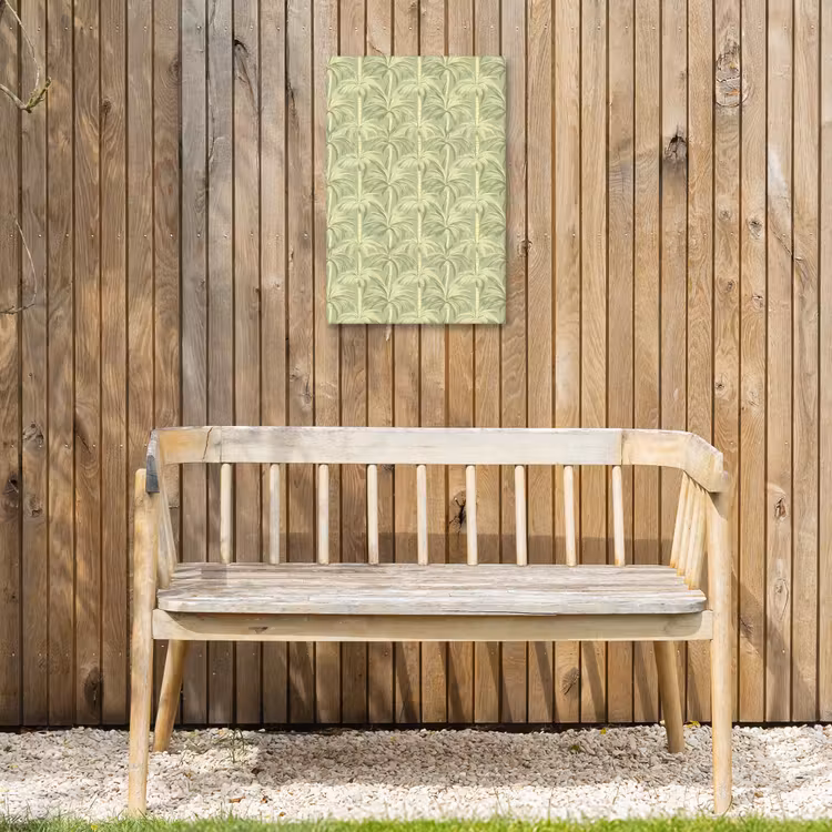 Palmwoud - Tropisch - Groen Tuinposter op houten frame 2 cm dik klein 841 -sfeer4