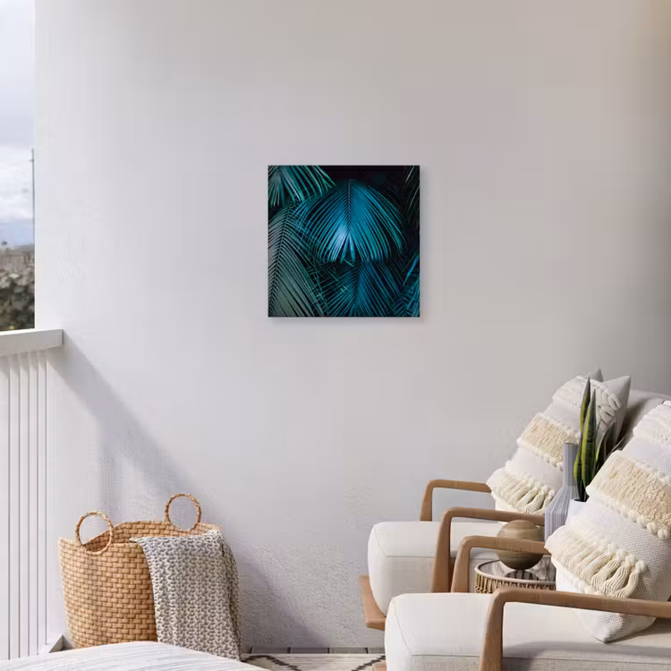 Palmblad - Tropisch - Natuur - Jungle Tuinposter op houten frame 2 cm dik klein -sfeer1