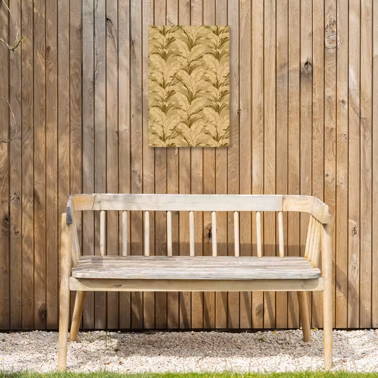 Palmbladeren - Klassiek - Groen Tuinposter op houten frame 2 cm dik klein 841 -sfeer4