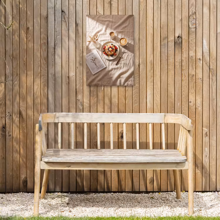 Pannenkoeken - Bessen - Ontbijt - Modern - Beige Tuinposter op houten frame 2 cm dik klein -sfeer4