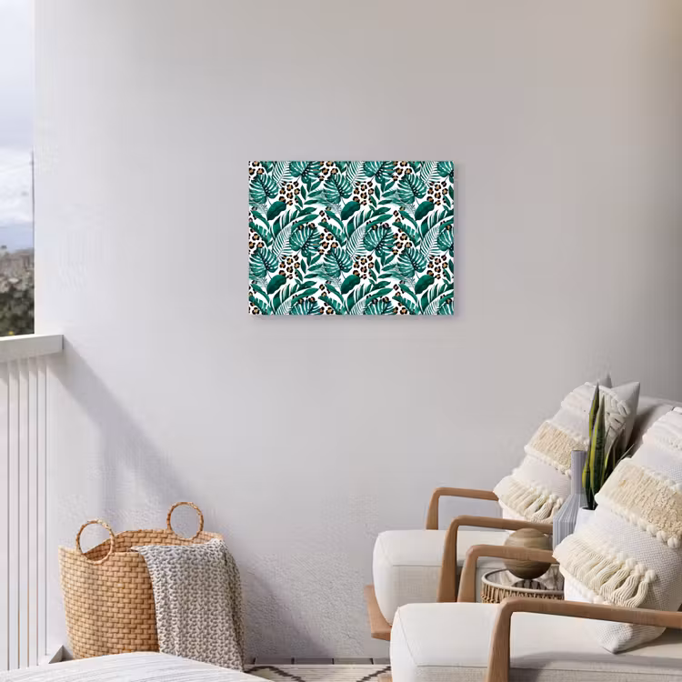 Panterprint - Bladeren - Jungle Tuinposter op houten frame 2 cm dik klein -sfeer1