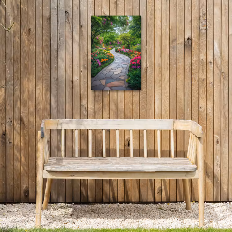Park - Bloemen - Tuin Tuinposter op houten frame 2 cm dik klein -sfeer4