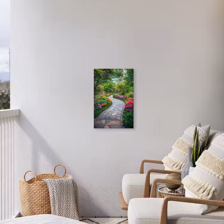 Park - Bloemen - Tuin Tuinposter op houten frame 2 cm dik klein -sfeer1