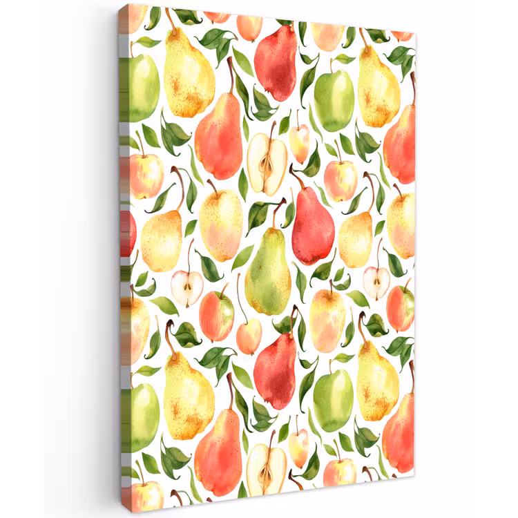 Schilder - Appels - Peren Tuinposter op houten frame 2 cm dik klein 841 -3d