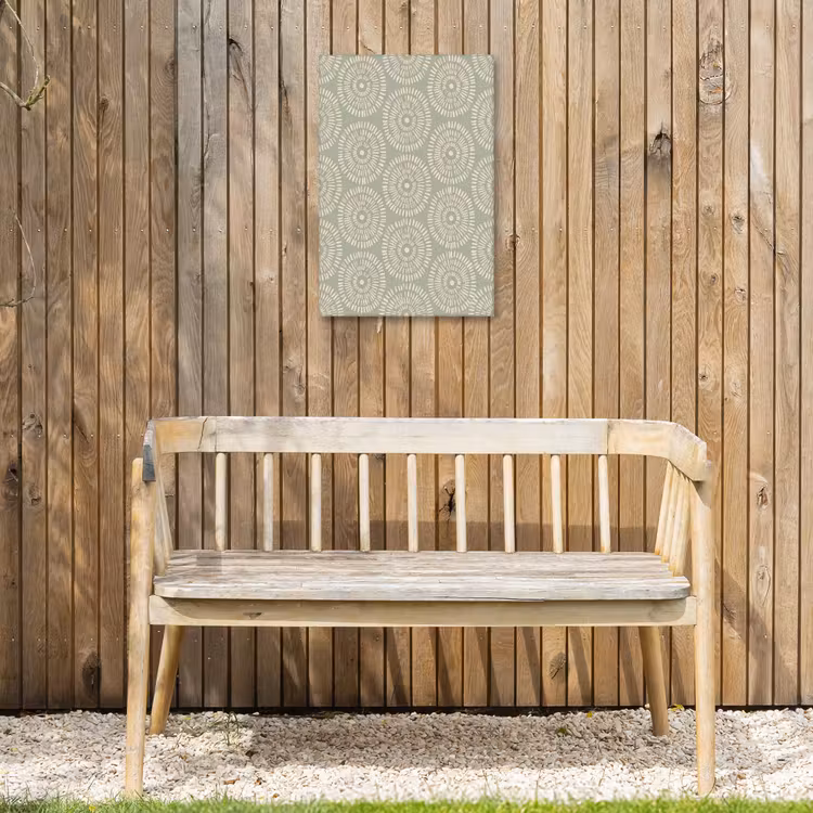 Patroon - Cirkels - Abstract - Modern - Groen Tuinposter op houten frame 2 cm dik klein -sfeer4