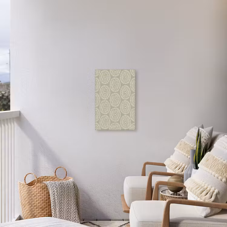 Patroon - Cirkels - Abstract - Modern - Groen Tuinposter op houten frame 2 cm dik klein -sfeer1