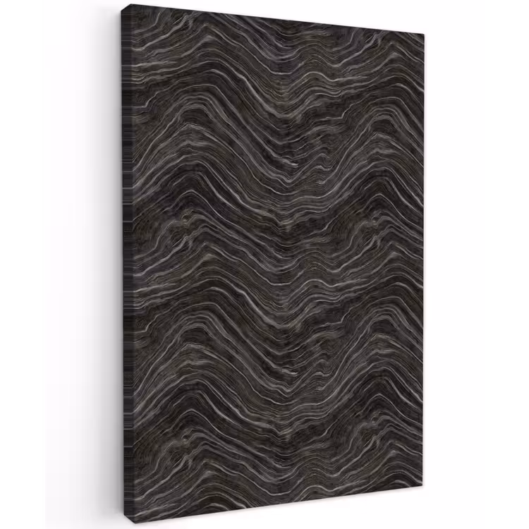 Patroon - Contrast - Antraciet Tuinposter op houten frame 2 cm dik klein 841 -3d