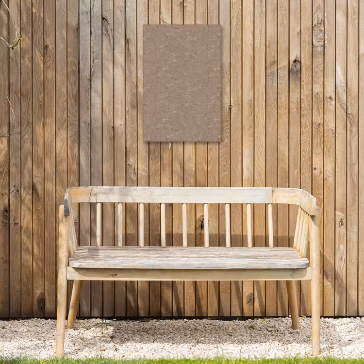 Patroon - Kalksteen - Beige Tuinposter op houten frame 2 cm dik klein 841 -sfeer4