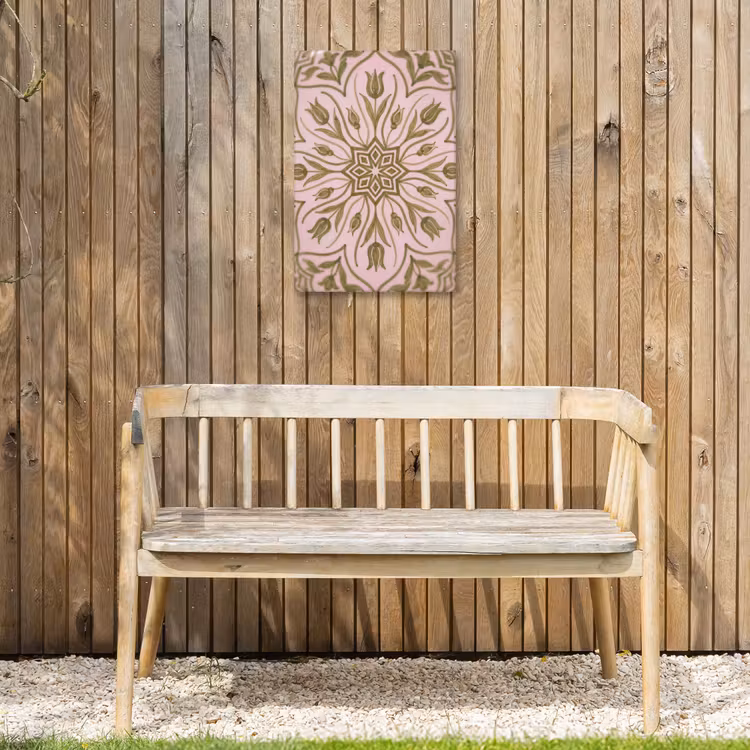 Patroon - Mandala - Decoratie - Abstract - Groen Tuinposter op houten frame 2 cm dik klein -sfeer4