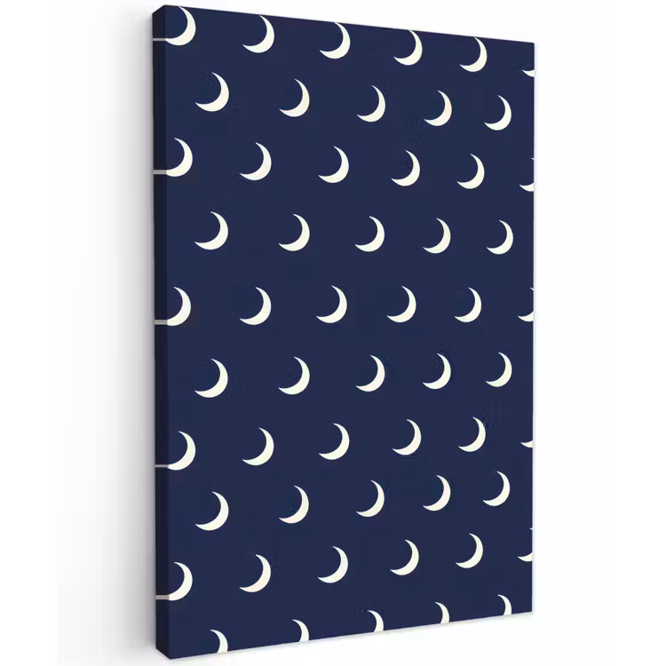 Patroon - Manen - Blauw Tuinposter op houten frame 2 cm dik klein 841 -3d