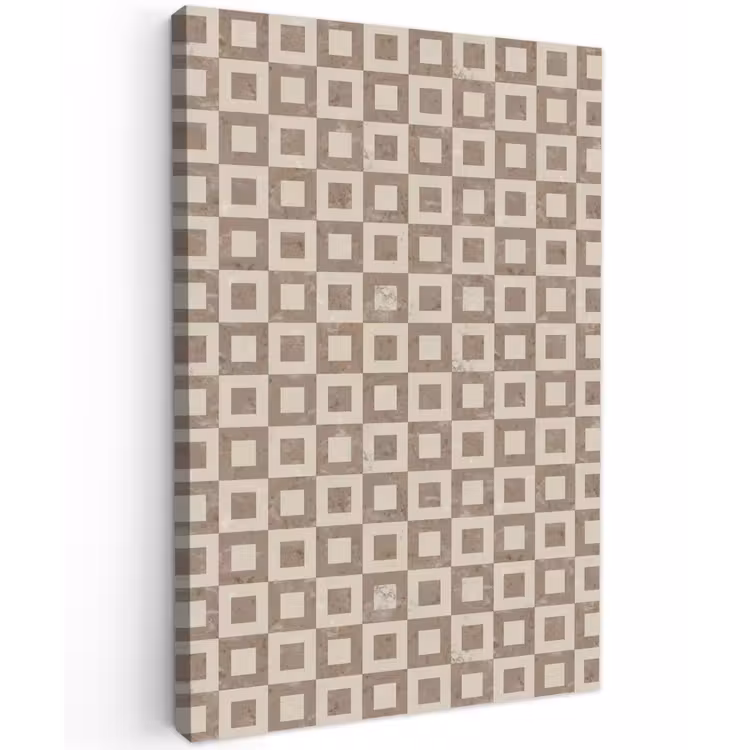 Patroon - Marmer - Beige Tuinposter op houten frame 2 cm dik klein 841 -3d