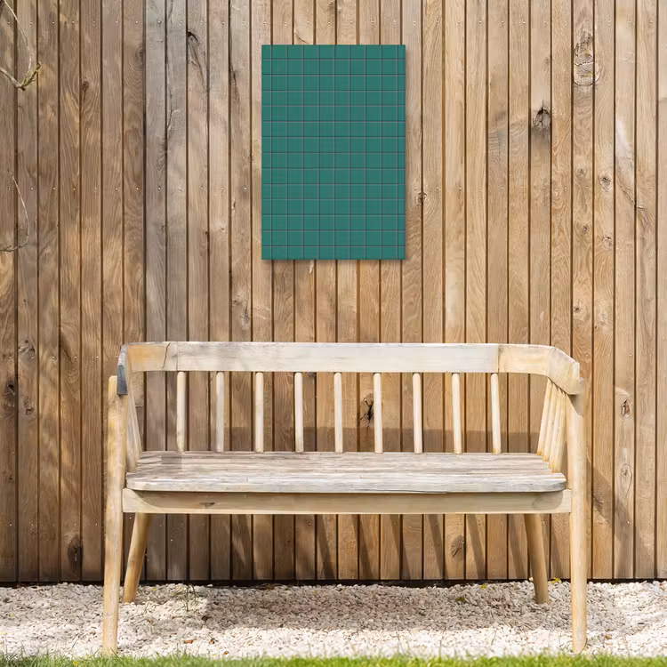 Patroon - Patroon - Smaragd Tuinposter op houten frame 2 cm dik klein 841 -sfeer4
