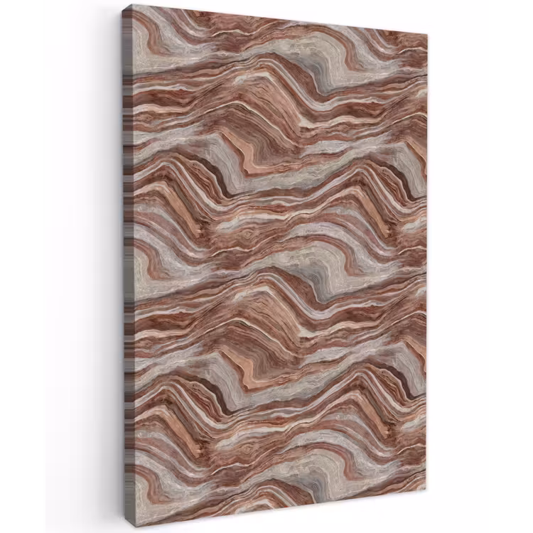 Patroon - Zandsteen - Travertijn Tuinposter op houten frame 2 cm dik klein 841 -3d