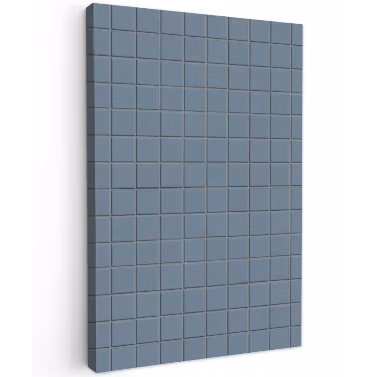 Patroon - Tegel - Blauwgrijs Tuinposter op houten frame 2 cm dik klein 841 -3d