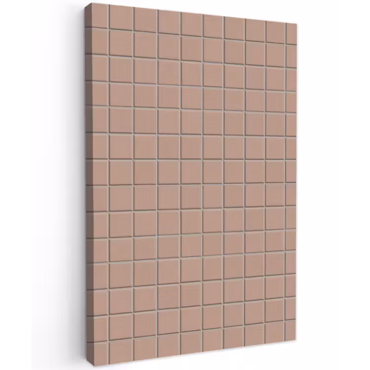Patroon - Tegel - Oudroze Tuinposter op houten frame 2 cm dik klein 841 -3d
